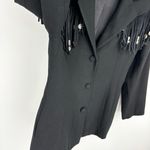 New Frontier Fringe Western Black Jacket Blazer Size Medium Wool Photo 4