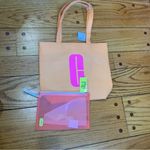 Clinique  Fit Workout Bag Zip Pouch Orange EVA New With Tags Photo 4