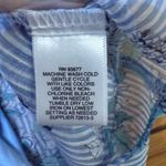 Liz Claiborne Shirt Size Medium M Blue Floral Stripes Two Piece Sleeveless Tank Photo 8