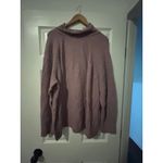 Ava & Viv  Mock Neck Long Sleeve Sweater Plus Size 4X Mauve Heathered Knit Top Photo 5