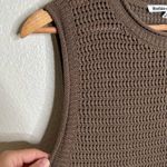 Reformation Nolan Open Knit Sweater Dress brown small Photo 3