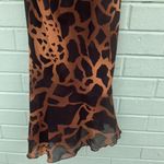 Giraffe print slip dress woman’s size small Black Photo 2