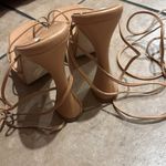 Jeffrey Campbell  Platform Nude Lace Up Heels Photo 3