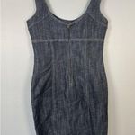 Boom Boom Jeans Gray Denim Dress Grunge Punk Bodycon Y2K Goth Size Medium M Photo 2