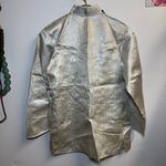 Vintage handmade Chinese jacket Elegant Floral Brocade Jacket pockets medium White Photo 1