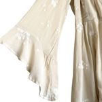 Free People  Jasmine Embroidere Floral Mini Dress Women’s Sz S Cream Bell Sleeve Photo 6
