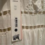 AQUA Bloomingdale’s Sleeveless Eyelet Embroidered Midi Dress Lined White XS NWT Photo 4