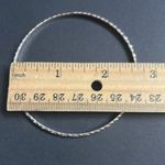 Women’s vintage silver tone patterned bangle bracelet one size measurement shown Photo 5