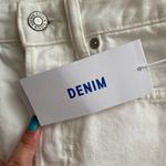 Denim Women White  Distressed Cutoff Front Slit Mini Skirt Size 2 Photo 9