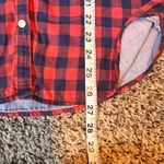 Abercrombie & Fitch  Flannel Shirt Plaid‎ Button Down Long Sleeve Red Blue S Photo 3