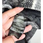 BLANK NYC Flannel Jacket Size Small Gray Tie Front Black Buttoned Long Sleeve Photo 9