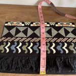 Stella & Dot Boutique  embroidered fringe boho party chic beach clutch bag Photo 7