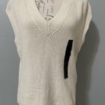 Banana Republic NWT Women's Cream Sweater vest size L Photo 5