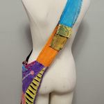 Colorful boho razor cut crossbody sling cotton bag Photo 4