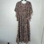 Anthropologie Boemo Boho Flutter Sleeve Kaftan Maxi Dress Size M Brown Size M Photo 1