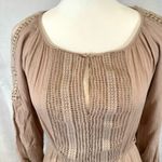 Purple Snow Mocha taupe lace shoulder detail dress size small Photo 1