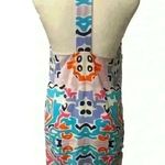 Annie Griffin  Silk Geometric Printed Multi Colored Halter Style Dress Photo 2