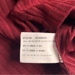 NWT Spao top Korean brand women’s ribbed shirt medium burgundy top stretch Red Size L Photo 9