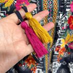 Savanna Jane Womens Tank Top Shirt Geo Print Embroidered Floral Print 1X Blue Photo 8