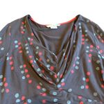 Boden Gathered Band Jersey Stretch Dress Grey Fun Print V Photo 1