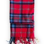 Talbots Red And Blue Tartan Plaid Cashmere Rectangle Scarf Photo 0