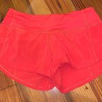 Lululemon Carnation Red Speed Up Shorts Size 2 Photo 0