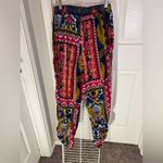 Anthropologie XS, fits like M Velvet Joggers Pants Victorian Patchwork Boho Photo 5