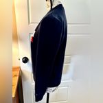 Tommy Hilfiger Crewneck Flocked Graphic Navy Fleece Lined Sweatshirt ~Small Photo 5