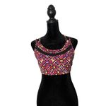 Victoria's Secret  VSX Sports Bra Geometric Mesh Strappy‎ Size L Activewear Photo 2