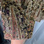Vintage Anage Paisley Tapestry Sequin Embellished Cotton Jacket Small Artsy Brown Photo 7