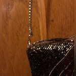La Regale Vintage  Hand Beaded Bag Purse Crossbody Metallic Chain Link Clutch Photo 2