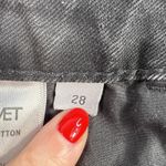 Vervet Sz 28 Wide Leg Jeans Olivia Black Sun High Rise Distressed Ripped Cropped Photo 9