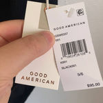 Good American NWT Always Fits Shoulder One Piece Swimsuit in Black Photo 6