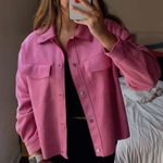ZARA Pink Suede Shacket Photo 0