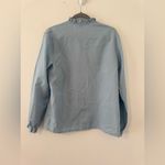 Vintage Montgomery Ward Button Up Tie Neck Blouse Pin Tucks Ruffle Sleeve *READ Blue Size undefined Photo 1