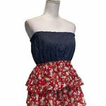 Almost Famous  Chambray Layer Floral XL Top Photo 1