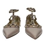 Valentino Garavani NEW Rockstud Caged Paten Leather Flats Pink Size 38.5 Photo 5