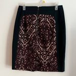 Club Monaco  Edith Pencil Skirt Black & Brown Abstract Print Size 4 Photo 2