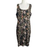 Peruvian Connection Artemis Pima Cotton Sheath Midi Dress Size XL Floral Meadow Photo 1
