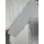 Soma  Night Shirt Medium Gray Striped Short Sleeve Knee Length Pajama Nightgown Photo 1