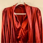 Badgley Mischka Belle Dress Wine Red Gigi Mock Neck Long Sleeve Trapeze Sz 2 NWT Photo 12