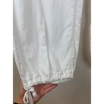 Free People  Womens 6 White Drawstring Hem Crop Pants‎ Utility Pockets Slouchy Photo 4