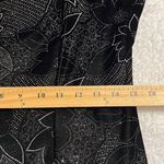 Vintage Evenings By Pantagis 80’s drop waist taffeta velvet rose prom dress Black Size 10 Photo 4