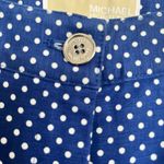 Michael Kors Michael By  NWOT Blue & White Polka Dot Ankle Pants Size 2 Photo 2