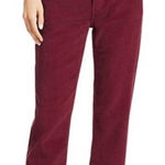 RE/DONE Corduroy Pants NWT Burgundy Red USA High Rise Stovepipe Photo 0