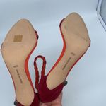 Alexandre Birman Orange Red suede leather colorblock knotted strappy heels 40.5 Photo 5