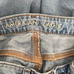 American Eagle  Womens Mom Straight Jeans Distressed Light Wash Blue Size 2 Reg‎ Photo 6