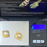 Vintage Signed LES BERNARD Designer Pearl Gold Photo 11