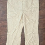 Ralph Lauren Lauren  Khaki 100% Linen Wide Leg Pants Side Zip Lagenlook NWT 12 Photo 0