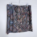 J. Jill Ponte Pencil Skirt Mod Paisley‎ Jacobean Print Size Multi Large Petite Photo 1